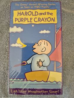 HAROLD and the PURPLE CRAYON. Sealed with some tears in the plastic wrap. VHS Tape.