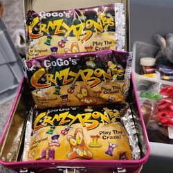 GoGo's Crazy Bones Original Series 3 Sealed Packs plus tin