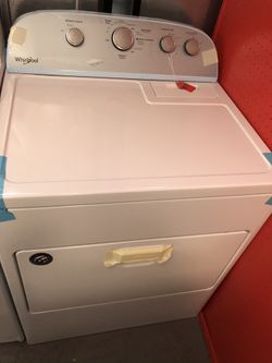 New scratch and dent whirlpool dryer. 1 year warranty