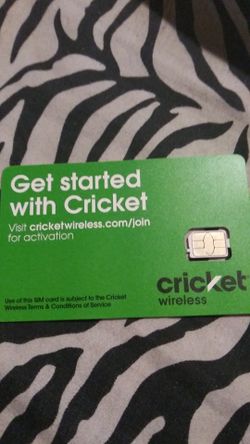 Cricket sim card brand new