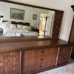 5 Piece Brutalist bedroom set Mid century