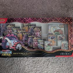 Paldean Fates Great Tusk Ex & Iron Treads Ex Premium Collection Boxes