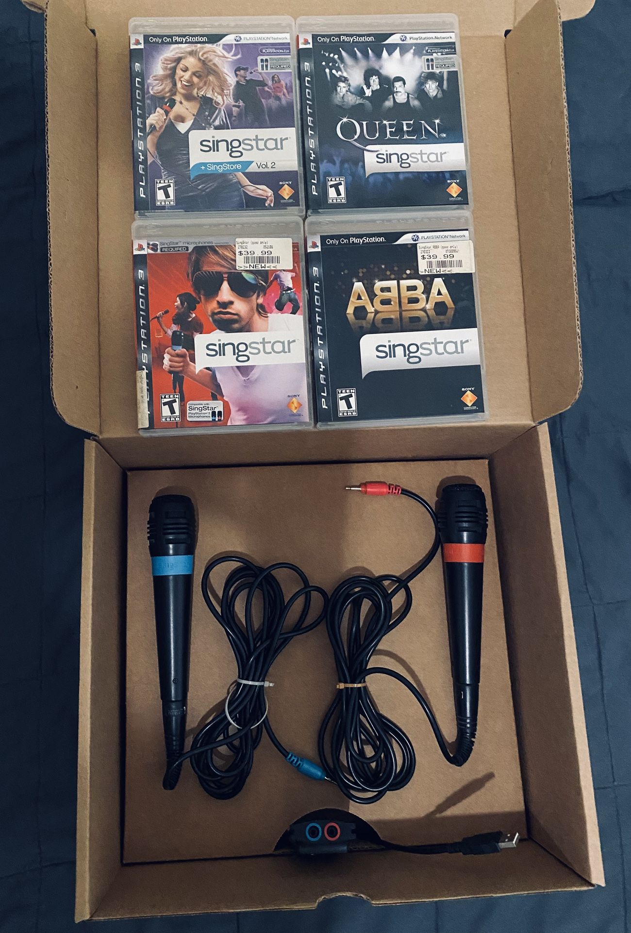 Sony Playstation 3 Ps3 CIB Games Lot And Microphones Adult Own Fully Functional In Very Good Condition