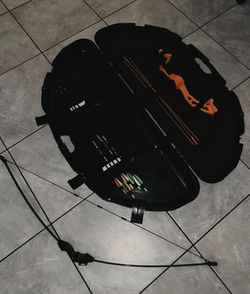 Bow, arrows and case