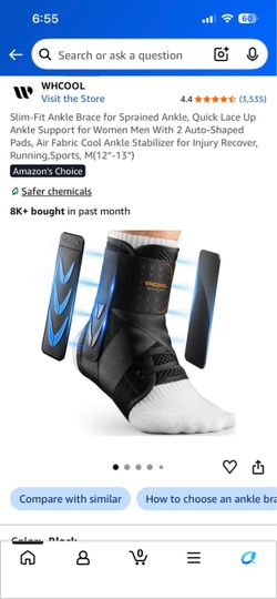 WHCOOL Slim-Fit Ankle Brace Support