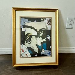 framed japanese woodblock print vintage Depicting Scenes From Japanese Culture
