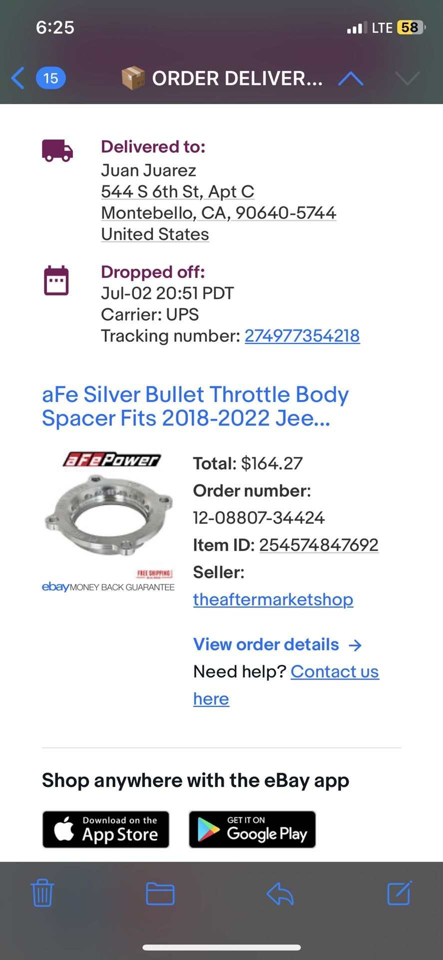 Afe Silver Bullet Throttle Body Spacer