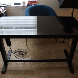 FLEXISPOT Electric Glass Black Standing Desk with Drawers 48 x 24 Inch. (OPEN BOX)