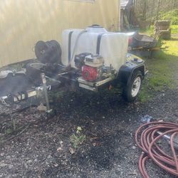 Pressure washing trailer 600 gal tank