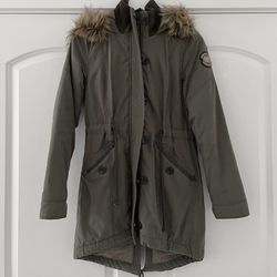 Abercrombie & Fitch Green Parka