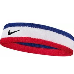 NIKE Swoosh Red, White and Blue Headband Size: One Size Unisex