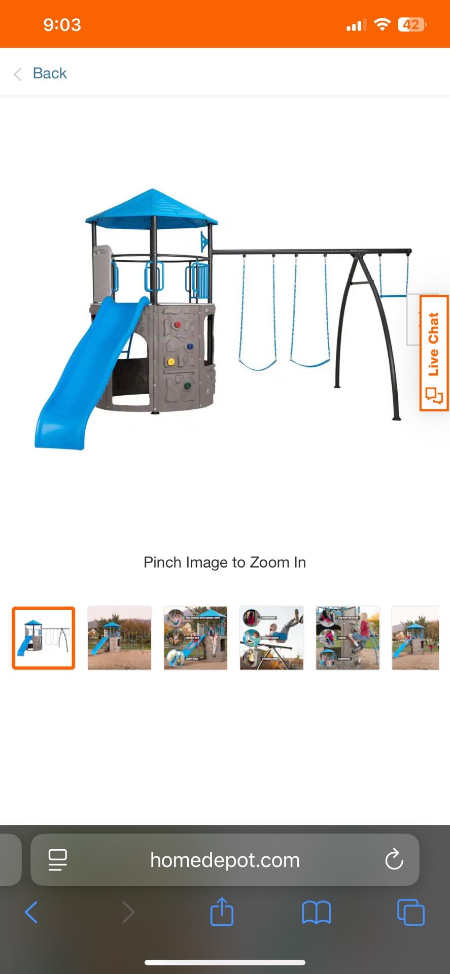 Lifetime Blue Play And Swing Set