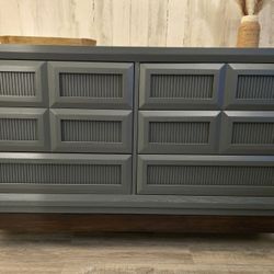 🌾Thomasville Modern Midnight Blue Dresser + Nightstand -Custom Legs