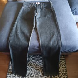 501 Levi Jeans Denim Black 33x36