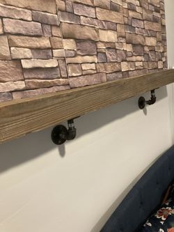 Floating Shelve With Pipe 
