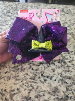 JoJo Siwa Halloween Witch Hat Sequin Hair Bow