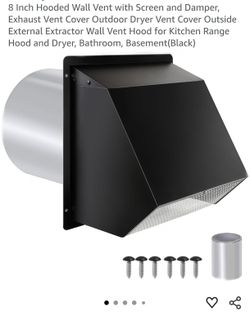 8 Inch Hooded Wall Vent