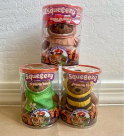 NEW Toymendous Halloween Squeeezy Dress Up Bears - Mushroom, Frog, Bee (Target Exclusive) Squishy toys. Needoh