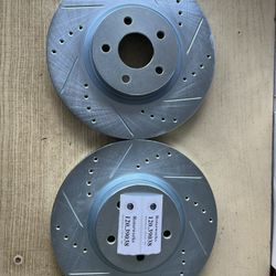 Ford Transit Connect 14-15-16-17-18 Front Drill Slot Rotors Ceramic Pads