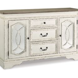 Rustic/ French Cottage Style Buffet - Raelyn Collection by Ashley Furniture 