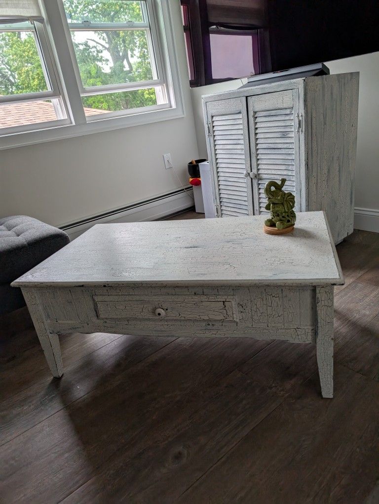 Coffee Table + TV Stand Or Shelf