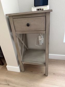 Gray night stand/accent set of 2