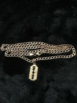 Gold  Necklace 22”   14k and Pendant 10k real gold