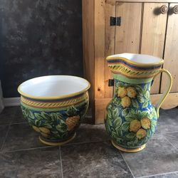 Italian Hand Painted Planter
