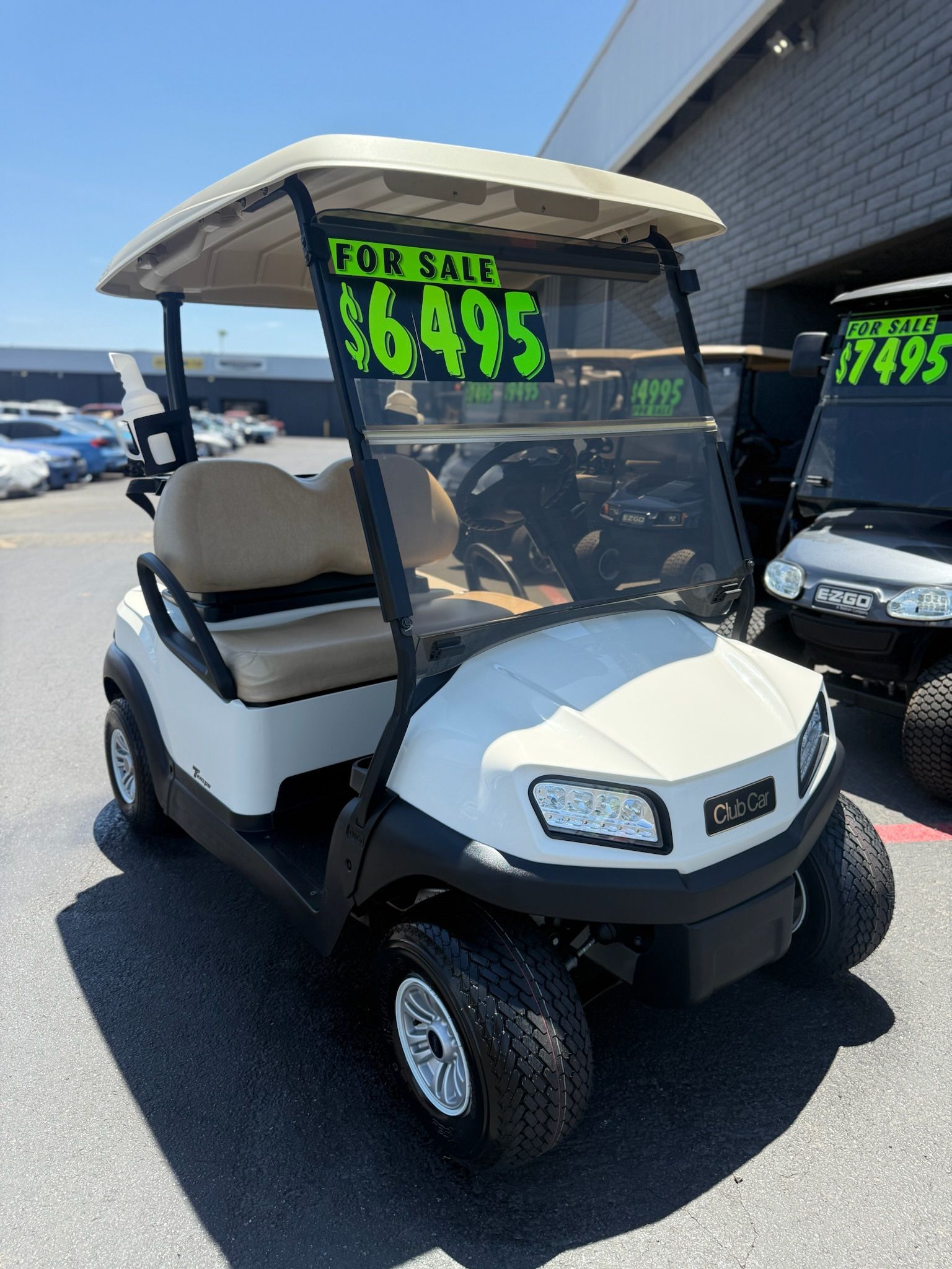 2024 Club Car Tempo 2 Passenger Golf Cart in White
