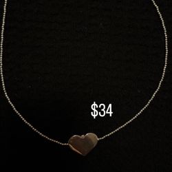 Sliver Chain With a Heart