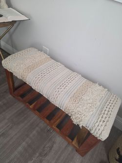 BohoChic Textured Bench