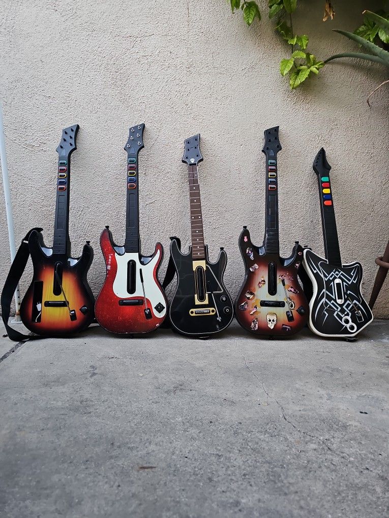 Ps3 Or Ps2 Or Nintendo Wii Guitar Hero And Activision Guitar Hero Controller All Lot Bundle $100