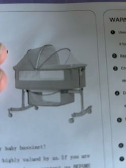 Bedside Crib, 3 in 1 Bassinet