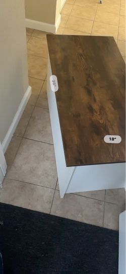 Farmhouse chest box with Wood Top