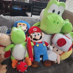 Huge Lot Of Very Large Super Mario Bros Plushies!