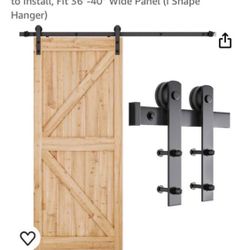 NEW BARN DOOR TRACK WITH HARDWARE INCLUDED 8Ft 