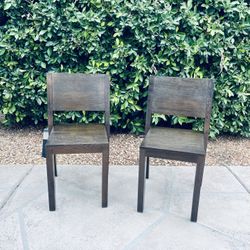 Two Wood Chairs 