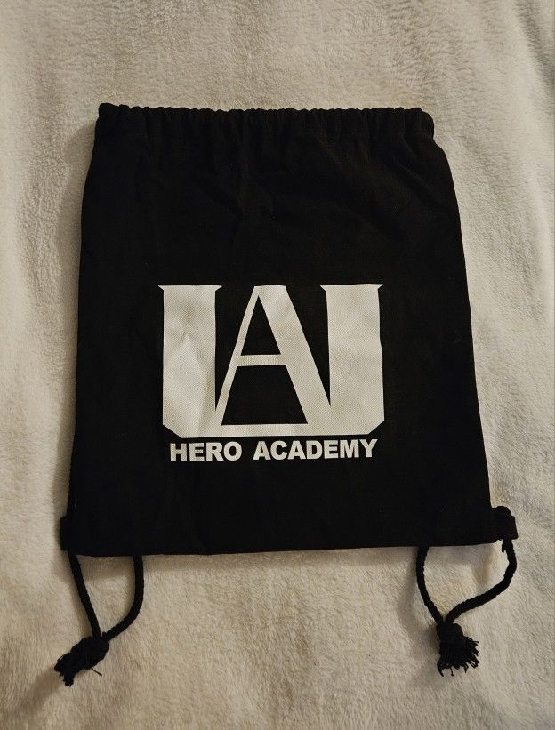 Official MHA Merch Drawstring Bundle Bag W/ Piggybank, Notebook, Scarf, And More