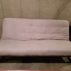 Arden Futon Set - Queen Size, Frame, 8" Mattress, Twill Khaki Cover
