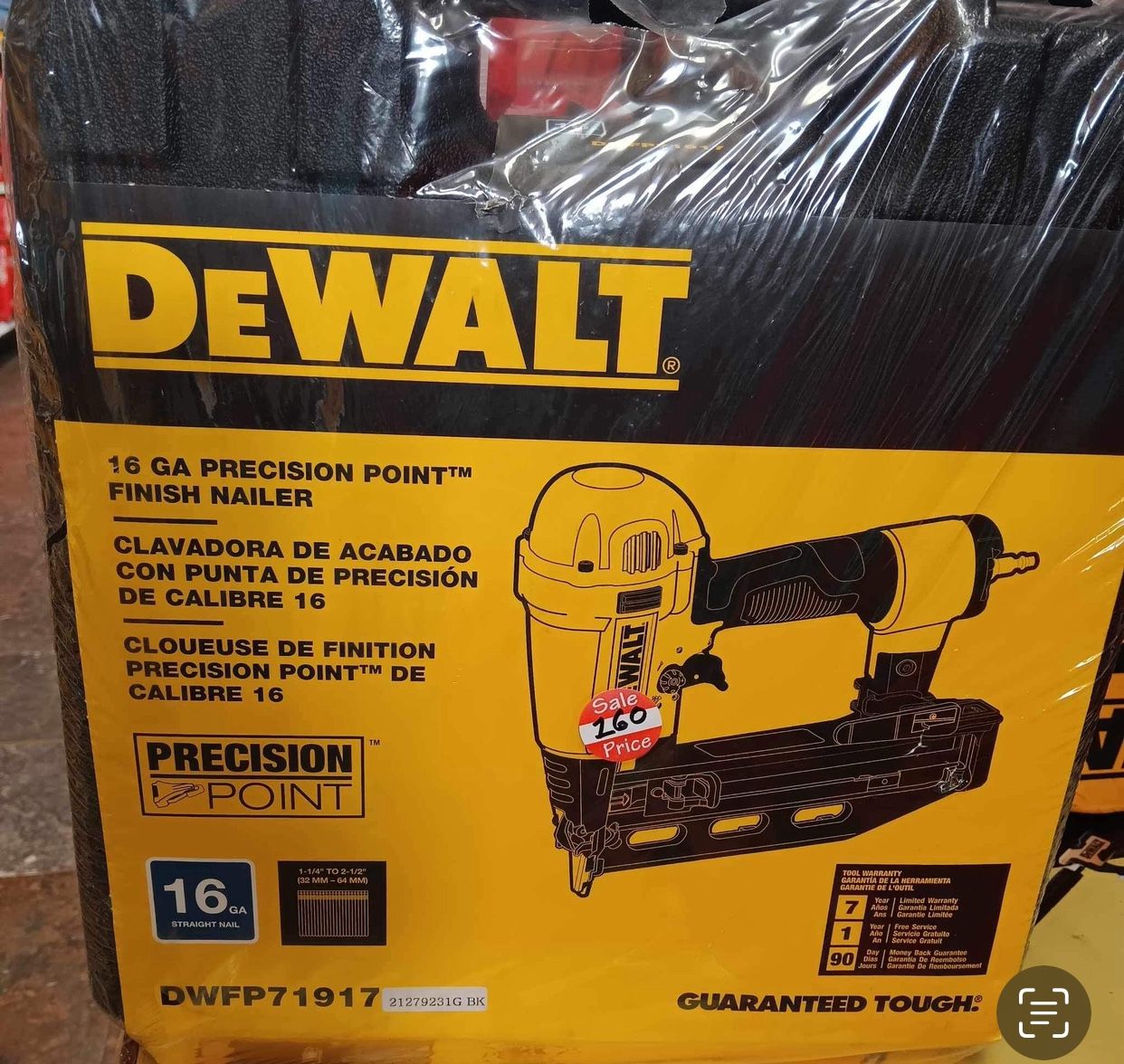 Dewalt New 16ga Finish Nailer