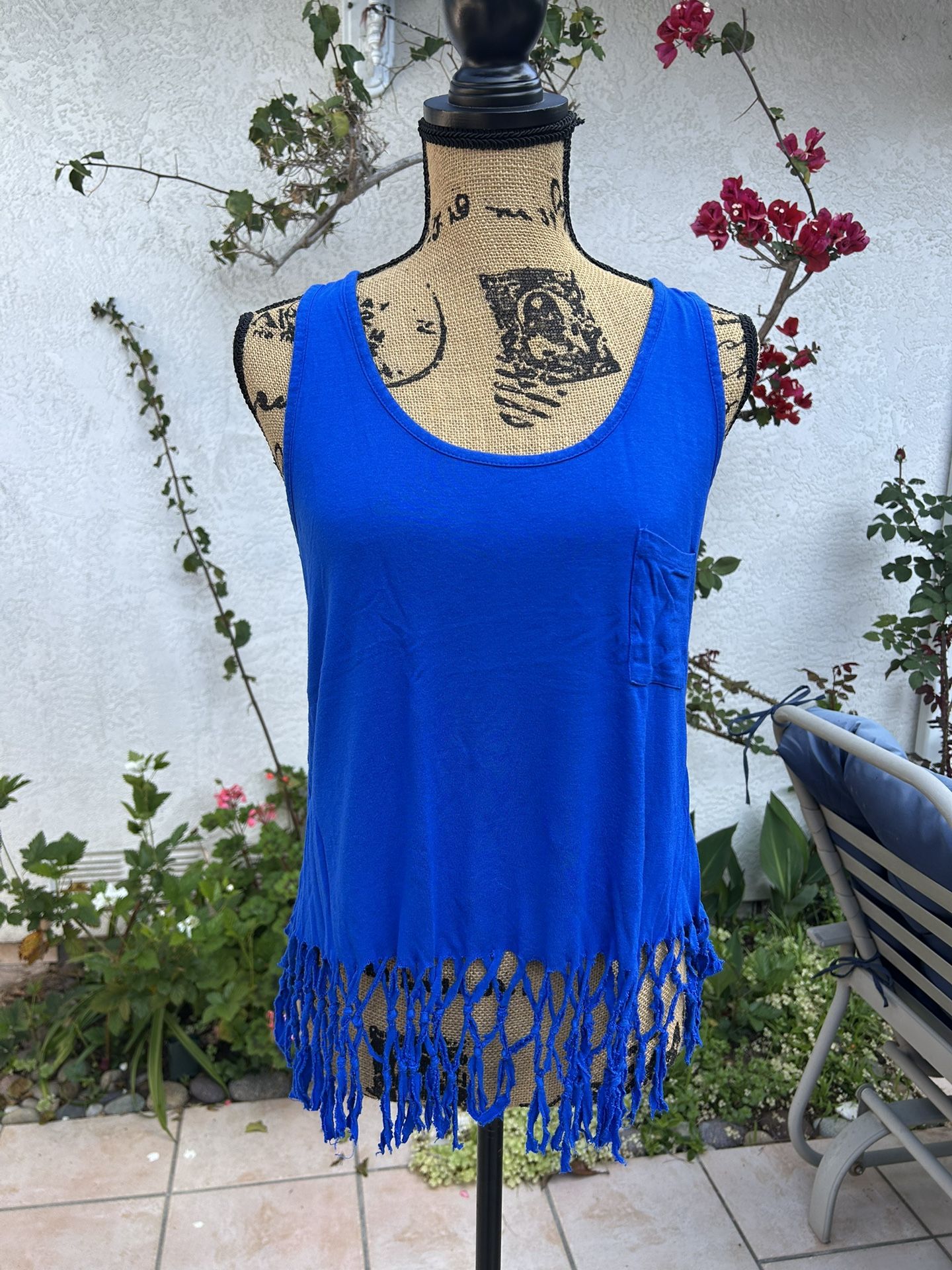 Tank Top With Fringe Size L