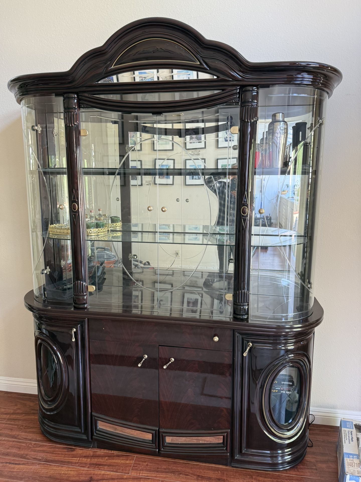 Dining Hutch Glass Cabinet