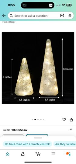 Brand New Lamris Tabletop Christmas Tree Set Of 2 Timer Lighted Snowflake Painting Glass Xmas Trees Decorations Table Centerpiece Mantel Window Home D