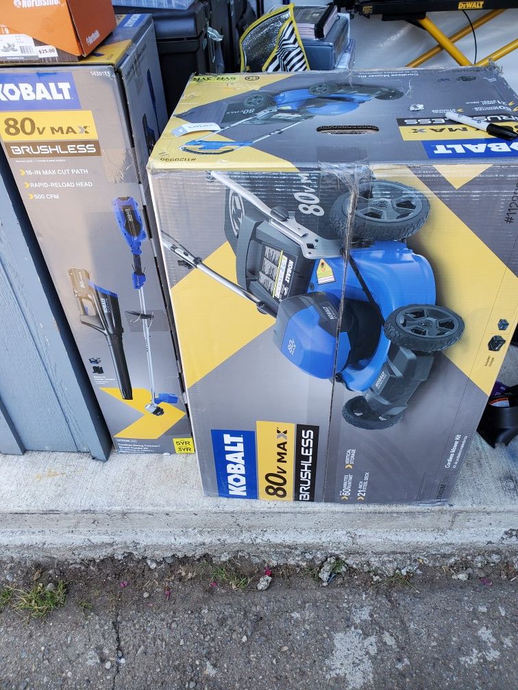 80volt kobalt brushless mower (NEW)