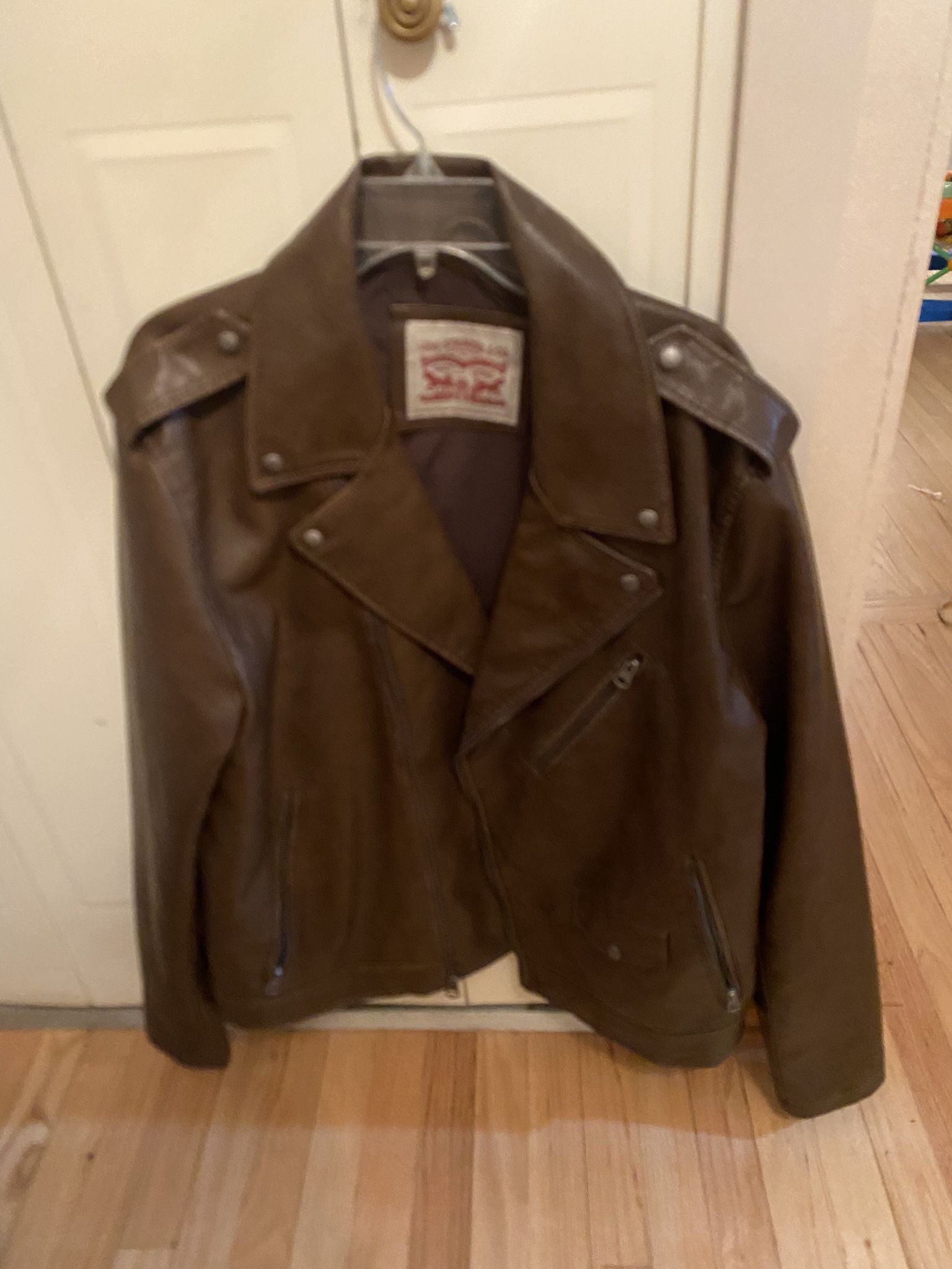 Levi’s Leather Jacket Brown Size Xl Men’s