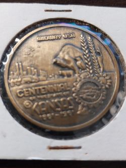 Vintage 1961 Kansas Official Centennial SANTA FE TRAIL Commemorative