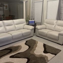 Leather Sofa Set