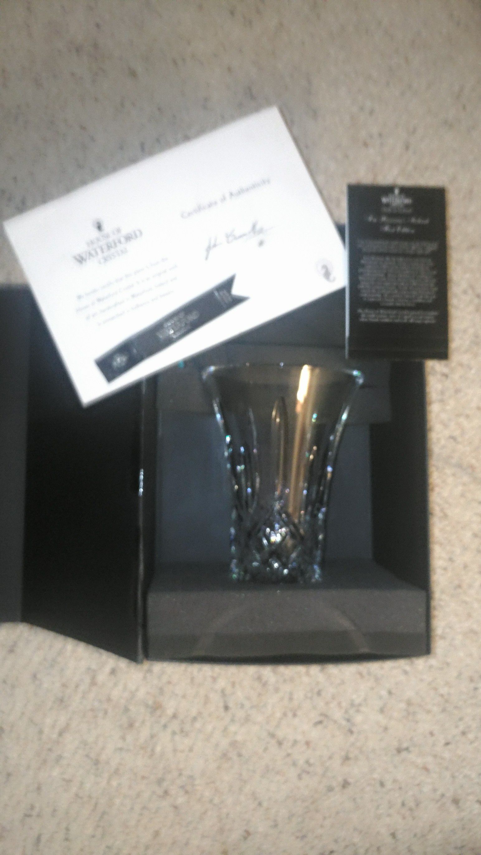 Waterford Crystal Ireland John Connolly Edition Vase 1500.00 new