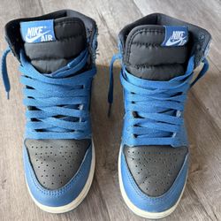 Jordan Retro 1 High OG Dark Marina Blue Size 4y
