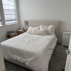 Queen Bed Frame & Queen Mattress 